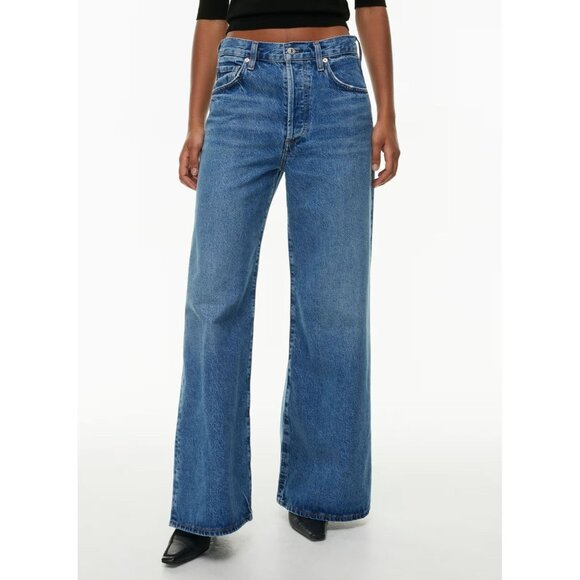 CITIZENS OF HUMANITY Beverly Corsage Slouch Boot Wide Leg Jeans, Size 26 - Picture 2 of 16